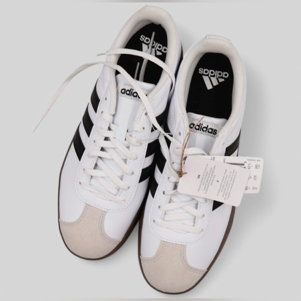 Adidas Women's size 11 VL Court  3.0 Shoes-Cloud White/Core Black/Grey One-NWT - Picture 11 of 16